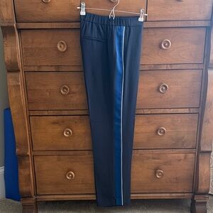 Ann Taylor navy blue sport pants with Blue Stripe